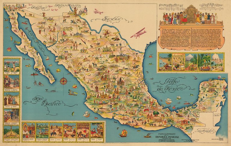 Illustrated map of Mexico from one of the best books on Mexican history
