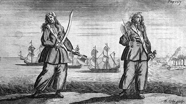 Anne Bonny and Mary Read, during the Golden Age of Piracy in the Caribbean