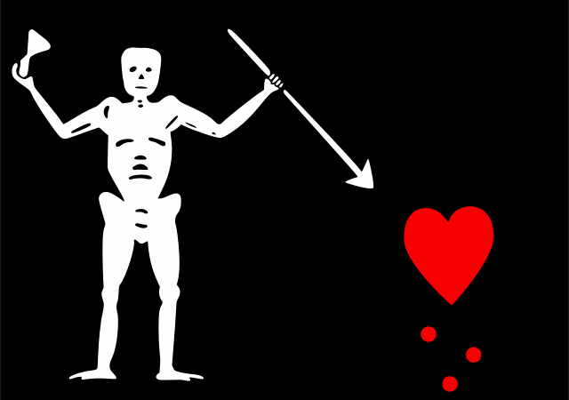 Jolly roger used by pirate Ned Low