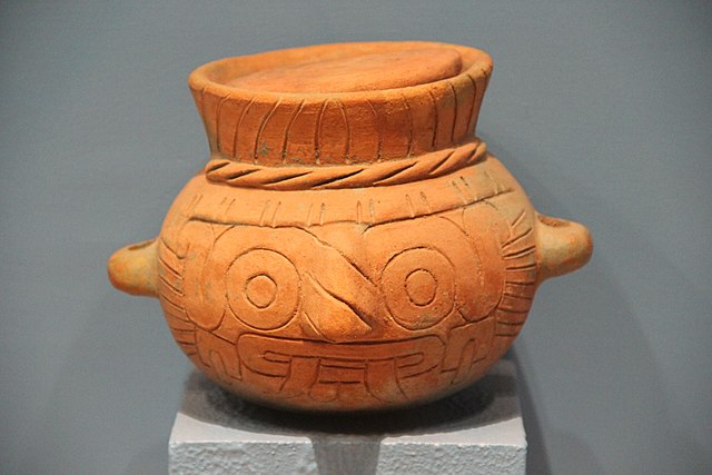 A piece of Aztec art pottery