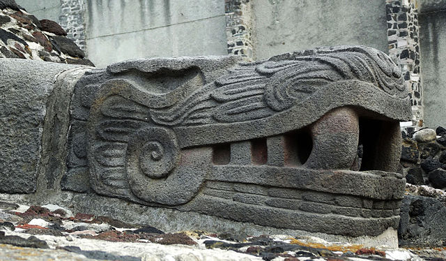 Sculpture of the Aztec god Quetzalcoatl from Temple Mayor