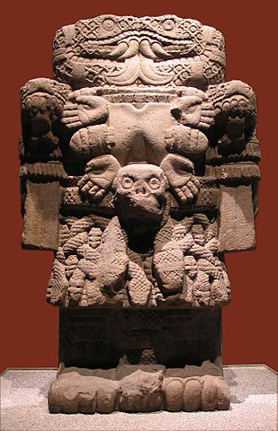 Aztec statue of Coatlicue from the National Museum of Anthropology