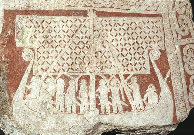 Viking longship from the Tjängvide stone
