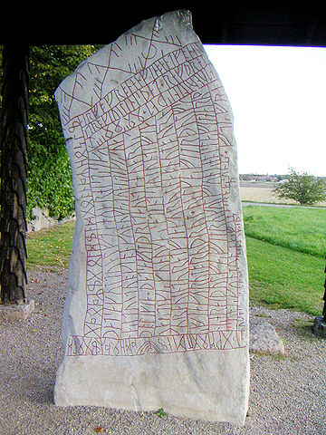 Stone featuring Elder Futhark runic inscriptions.