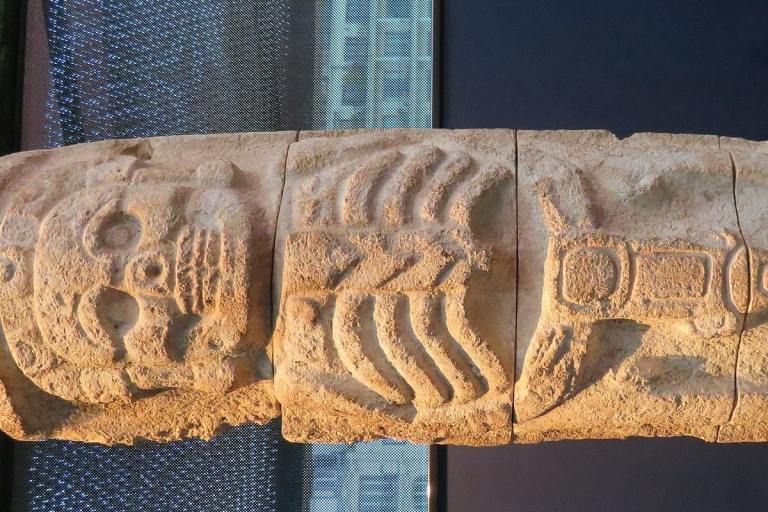 Carving of the Mayan God of Death