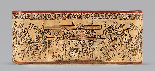 Codex-style Mayan pottery piece